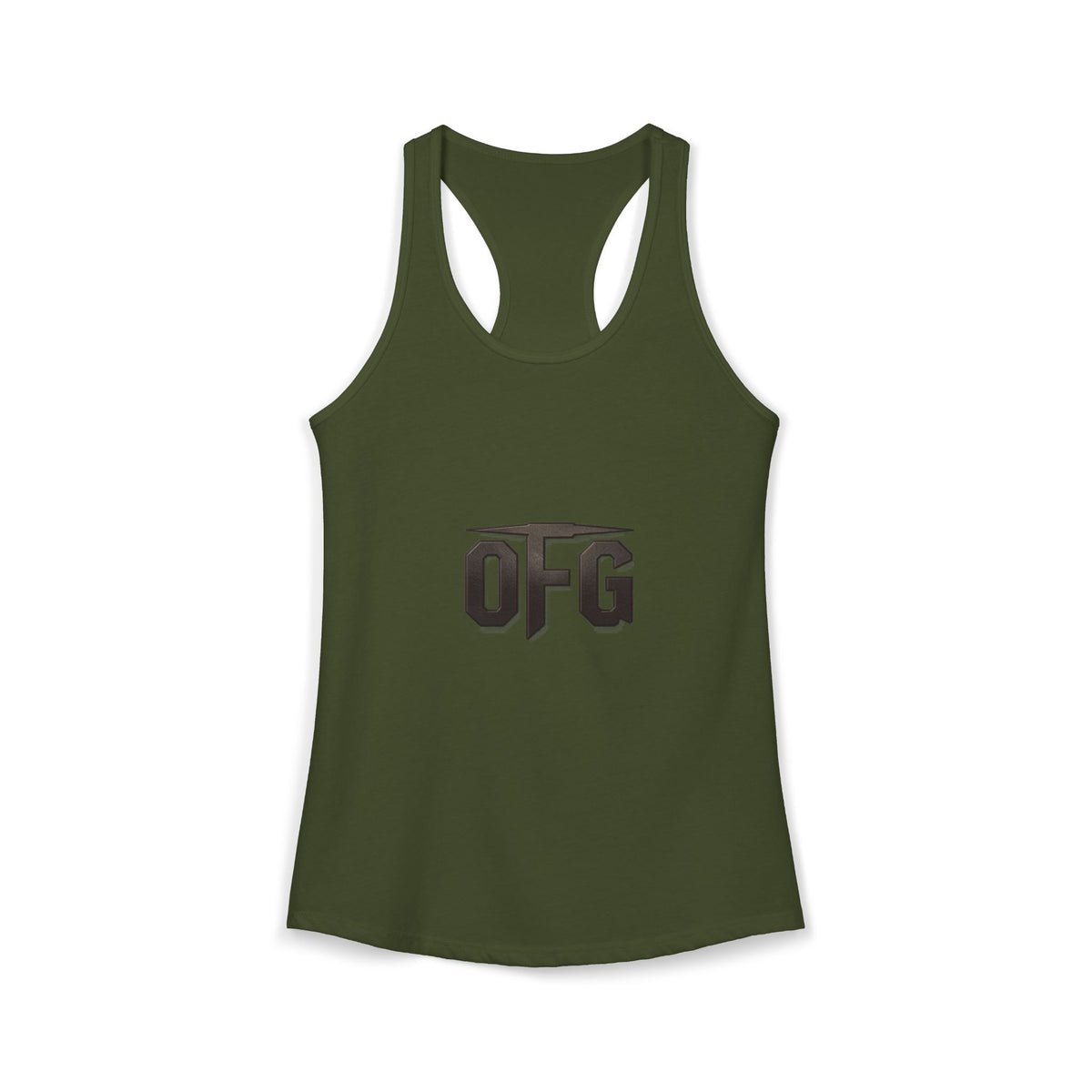 0FG Women’s Racerback Tank Top – Unapologetic Streetwear Gym Tank Zero F*cks Given Fitness Apparel