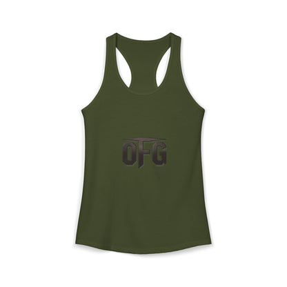0FG Women’s Racerback Tank Top – Unapologetic Streetwear Gym Tank Zero F*cks Given Fitness Apparel