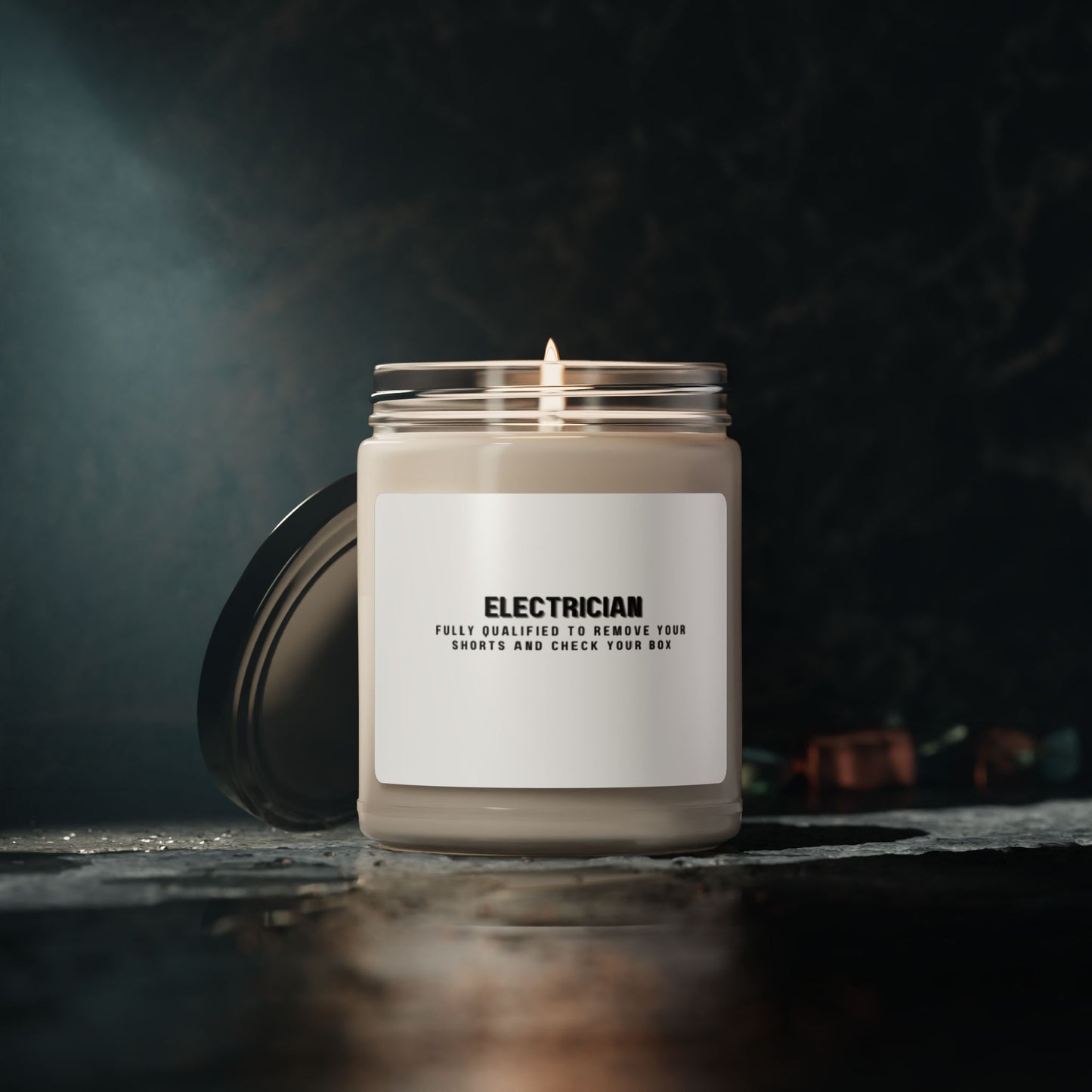 Electrician...Fully Qualified to Remove Your Shorts and Check Your Box Scented Soy Candle, 9oz