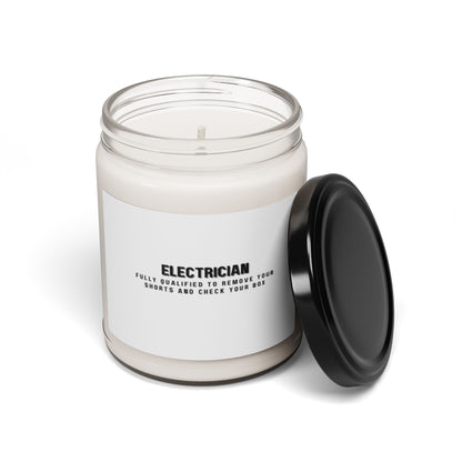 Electrician...Fully Qualified to Remove Your Shorts and Check Your Box Scented Soy Candle, 9oz