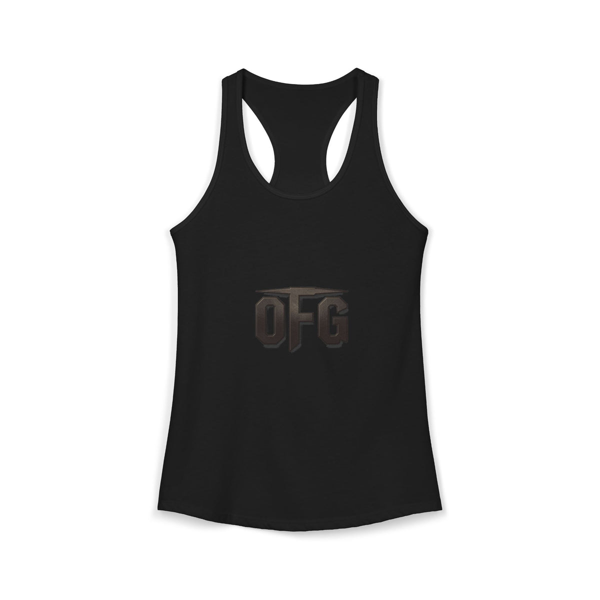 0FG Women’s Racerback Tank Top – Unapologetic Streetwear Gym Tank Zero F*cks Given Fitness Apparel