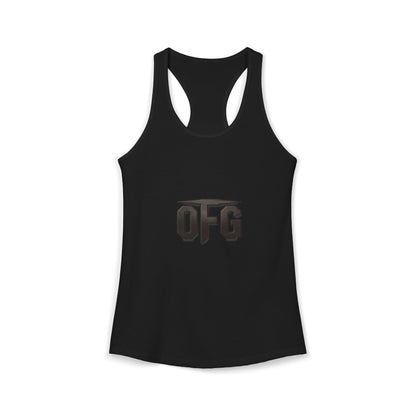 0FG Women’s Racerback Tank Top – Unapologetic Streetwear Gym Tank Zero F*cks Given Fitness Apparel