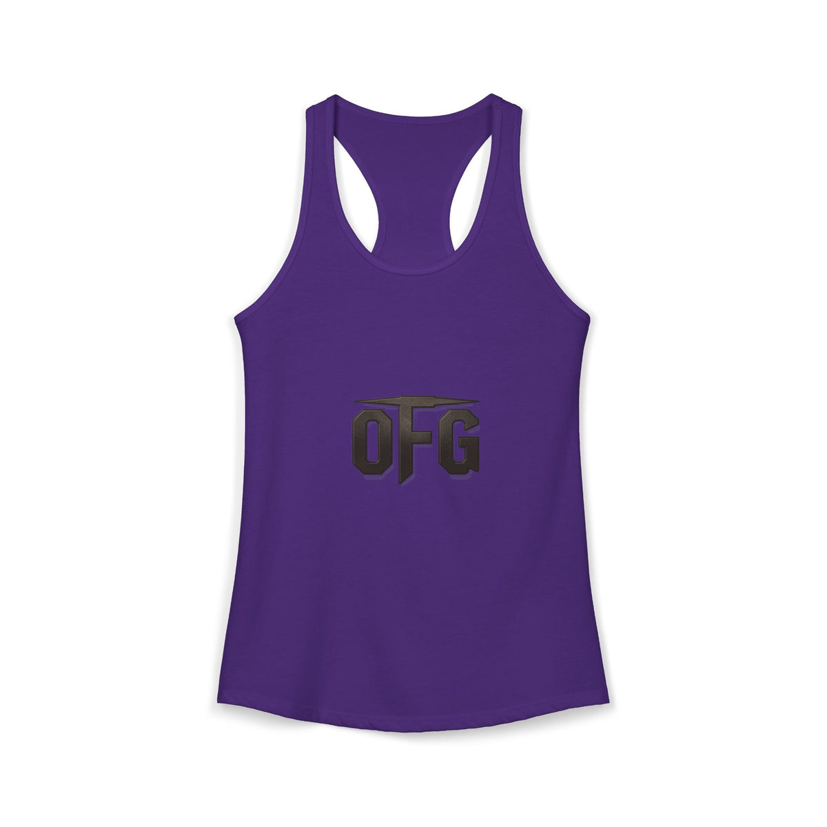 0FG Women’s Racerback Tank Top – Unapologetic Streetwear Gym Tank Zero F*cks Given Fitness Apparel
