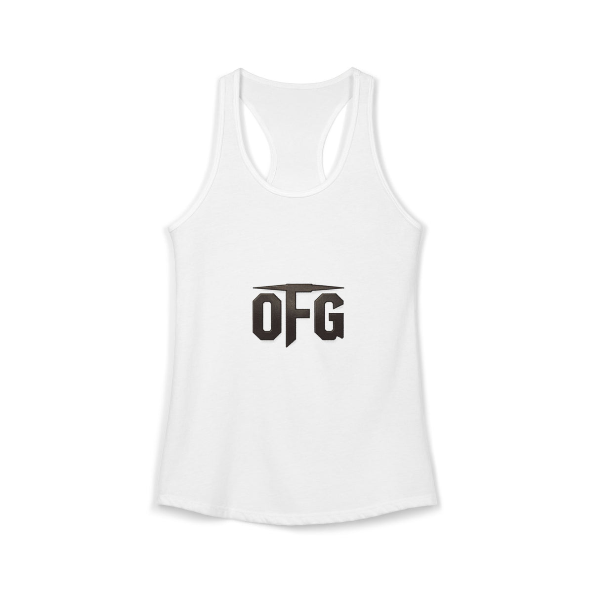 0FG Women’s Racerback Tank Top – Unapologetic Streetwear Gym Tank Zero F*cks Given Fitness Apparel