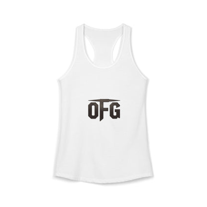 0FG Women’s Racerback Tank Top – Unapologetic Streetwear Gym Tank Zero F*cks Given Fitness Apparel