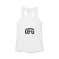 0FG Women’s Racerback Tank Top – Unapologetic Streetwear Gym Tank Zero F*cks Given Fitness Apparel
