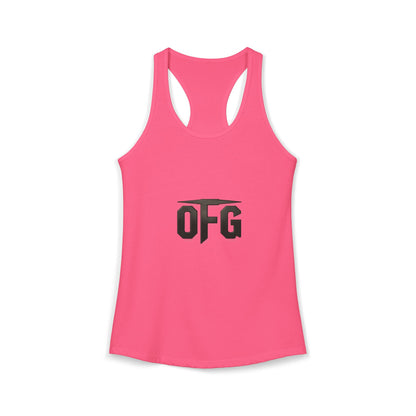 0FG Women’s Racerback Tank Top – Unapologetic Streetwear Gym Tank Zero F*cks Given Fitness Apparel