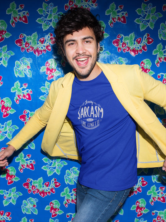 Throwing Sarcasm Around Like Confetti--Funny Graphic Tee, Casual T-Shirt, Gift for Sarcastic Friends, Humor Apparel, Men's & Women's Tee