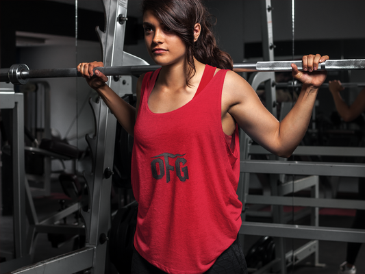 0FG Women’s Racerback Tank Top – Unapologetic Streetwear Gym Tank Zero F*cks Given Fitness Apparel