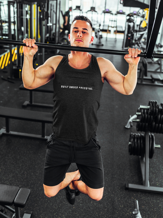 Built Under Pressure Tank Top – Unisex Gym Tank IRONKLD Muscle Shirt with Back Logo Fitness & Streetwear