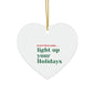 "ELECTRICIANS...light up your Holidays" Ceramic Ornament, 4 shapes
