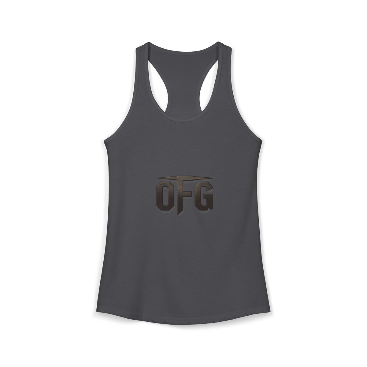0FG Women’s Racerback Tank Top – Unapologetic Streetwear Gym Tank Zero F*cks Given Fitness Apparel