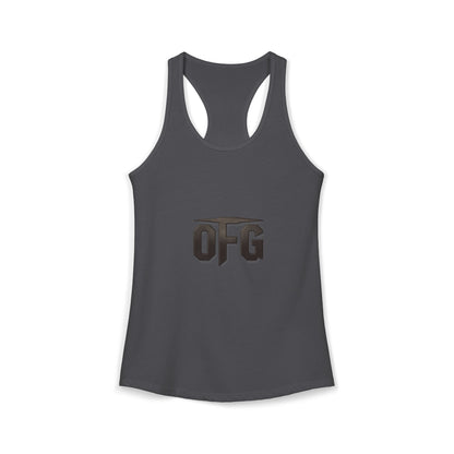 0FG Women’s Racerback Tank Top – Unapologetic Streetwear Gym Tank Zero F*cks Given Fitness Apparel