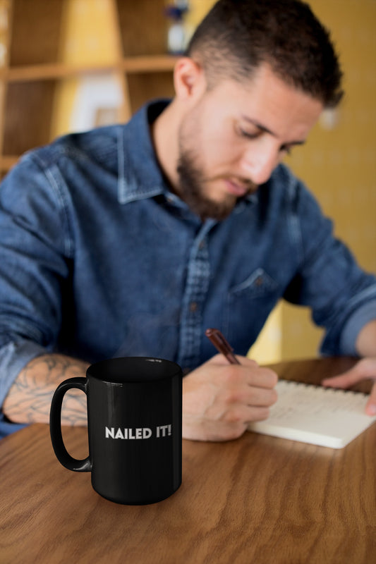 Nailed It! Black Mug, 15oz